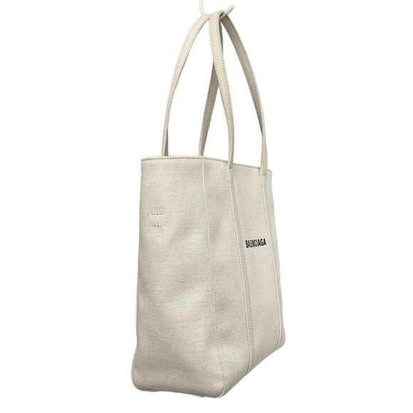 BALENCIAGA Everyday XS Tote Bag Cream Black Canvas - Tote Bag - Picture 2 of 9